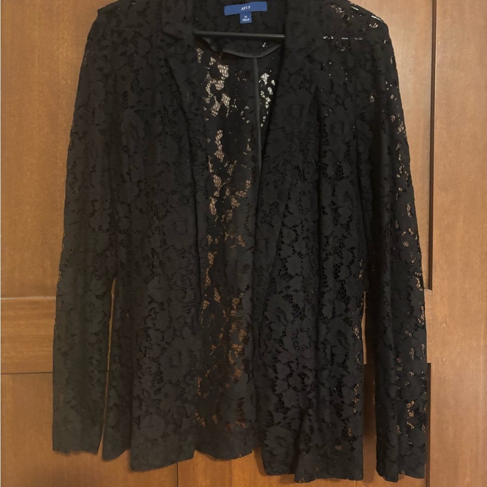 Apt. 9 Black Lace Blazer